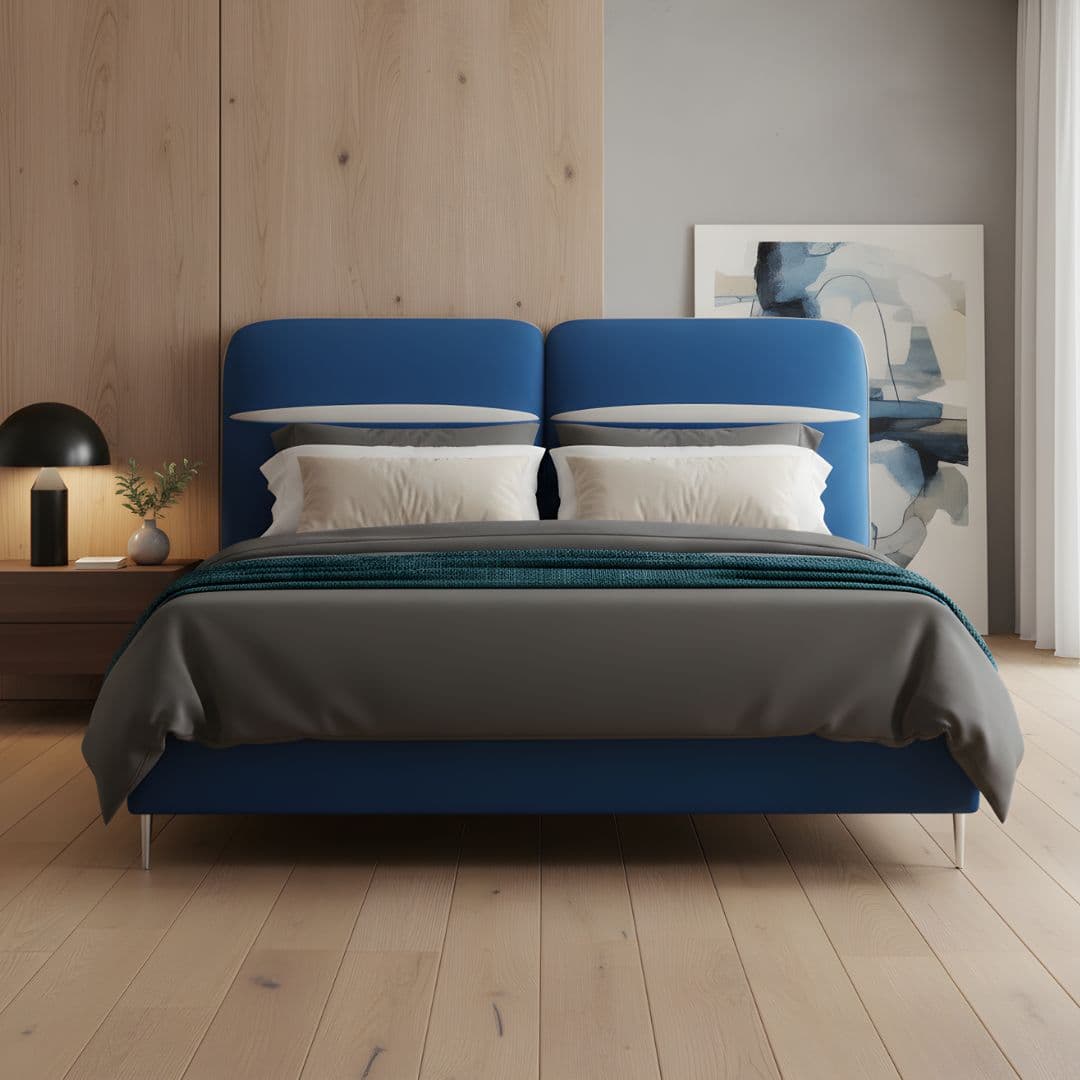 Letto blu intenso design
