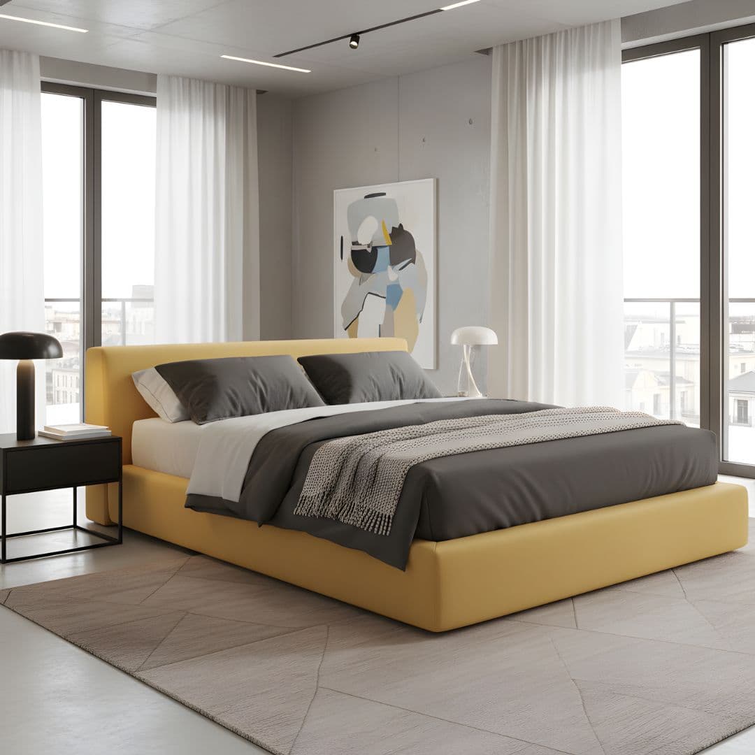 Letto giallo senape urban