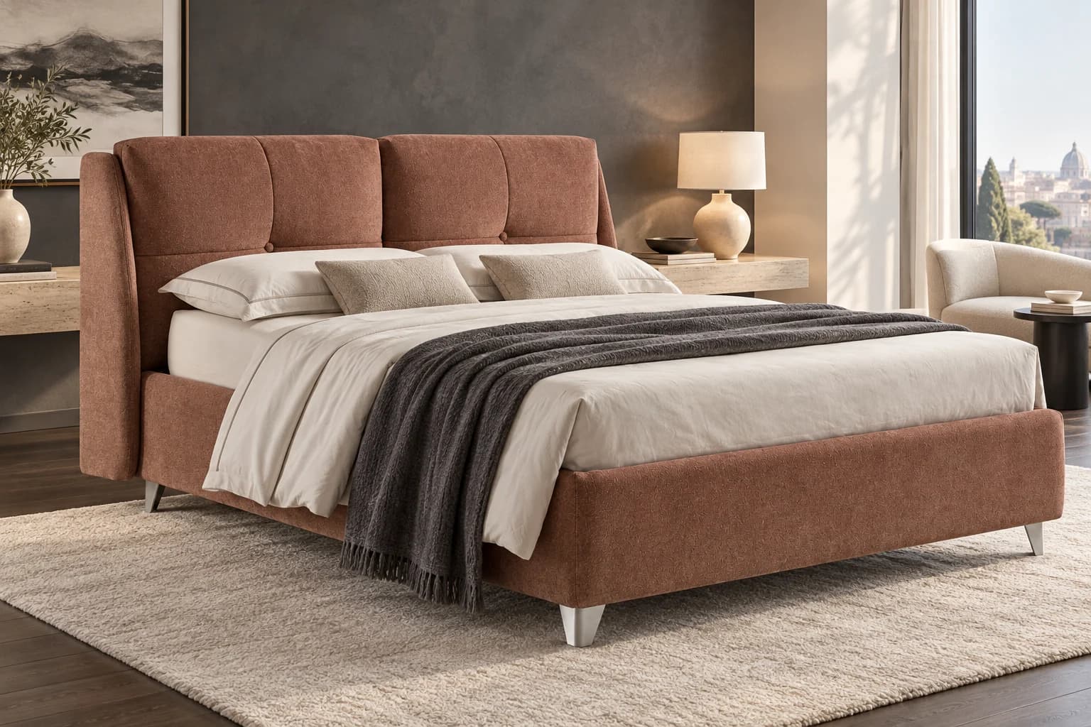 Letto imbottito Aura — Callegari Notte