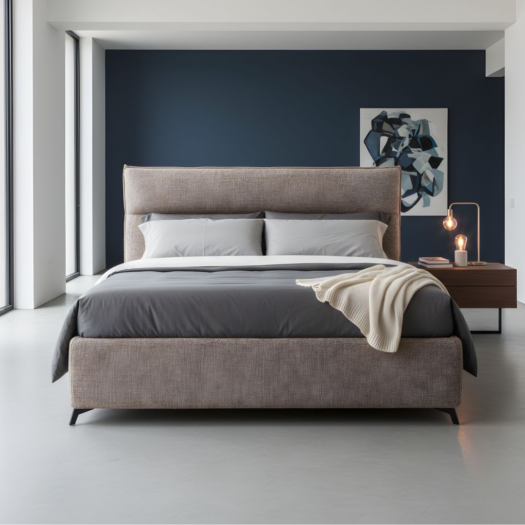 Letto taupe design moderno